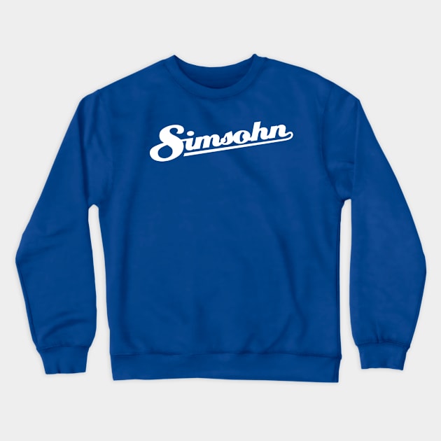 Simsohn logo (white) Crewneck Sweatshirt by GetThatCar